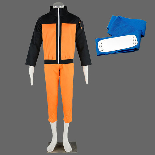 Anime Fox Spirit Ninja Cosplay Teen Orange Combat Uniform Costume Adults Kids - product image 1