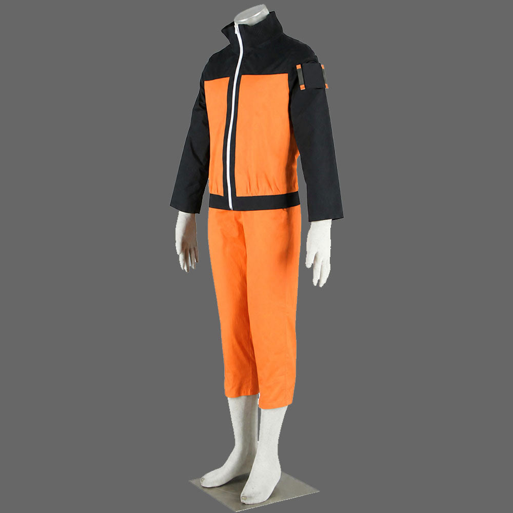 Anime Fox Spirit Ninja Cosplay Teen Orange Combat Uniform Costume Adults Kids - product image 2