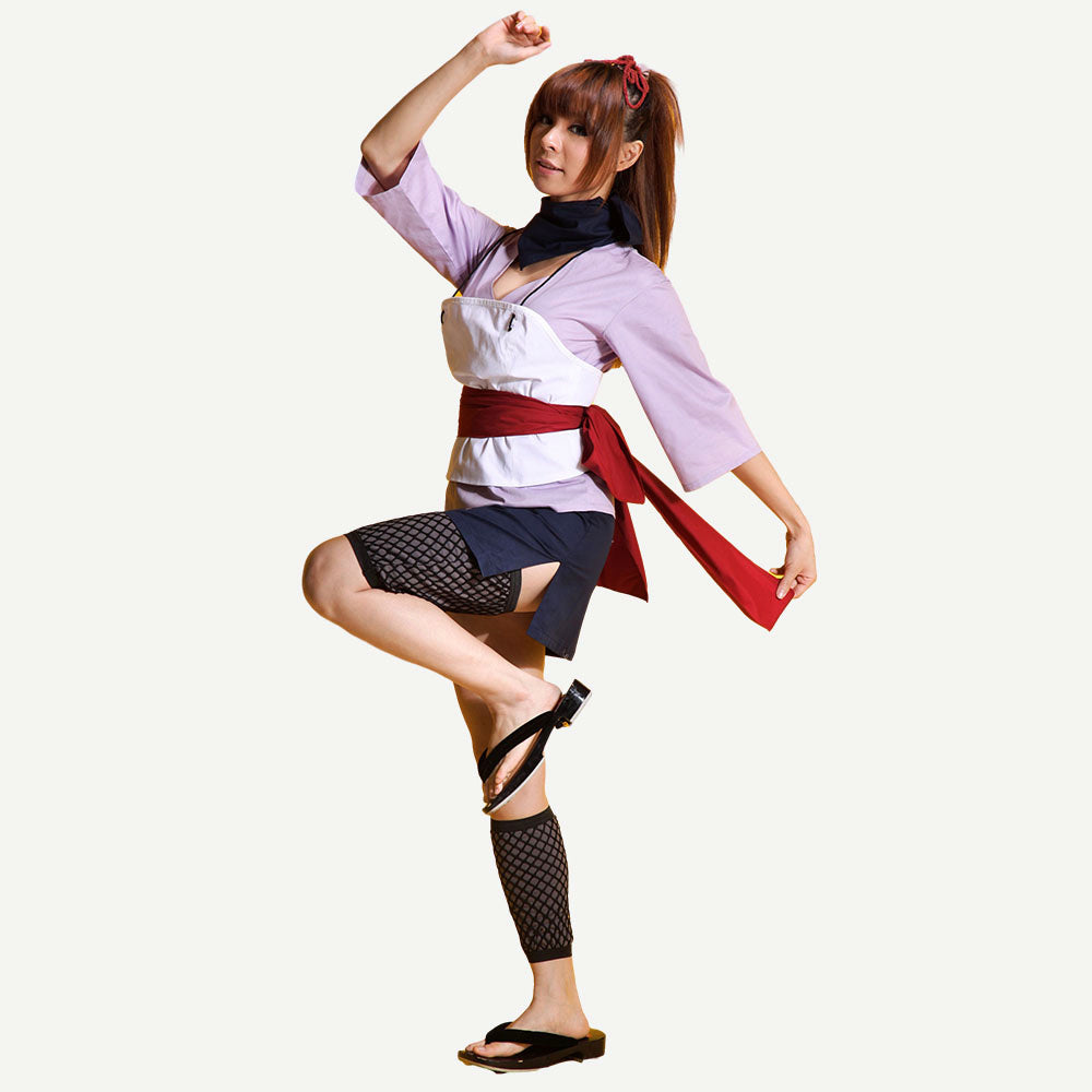 Anime Sand Village Giant Fan Kunoichi Cosplay Costume for Women Kids product image 4