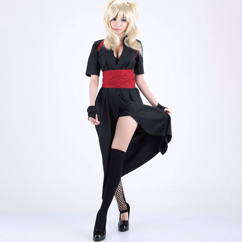 Anime Sand Village Giant Fan Master Girl Cosplay Cosutme Black Outfit for Women Kids product image 1