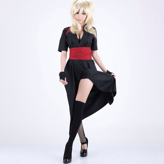 Anime Sand Village Giant Fan Master Girl Cosplay Cosutme Black Outfit for Women Kids product image 1