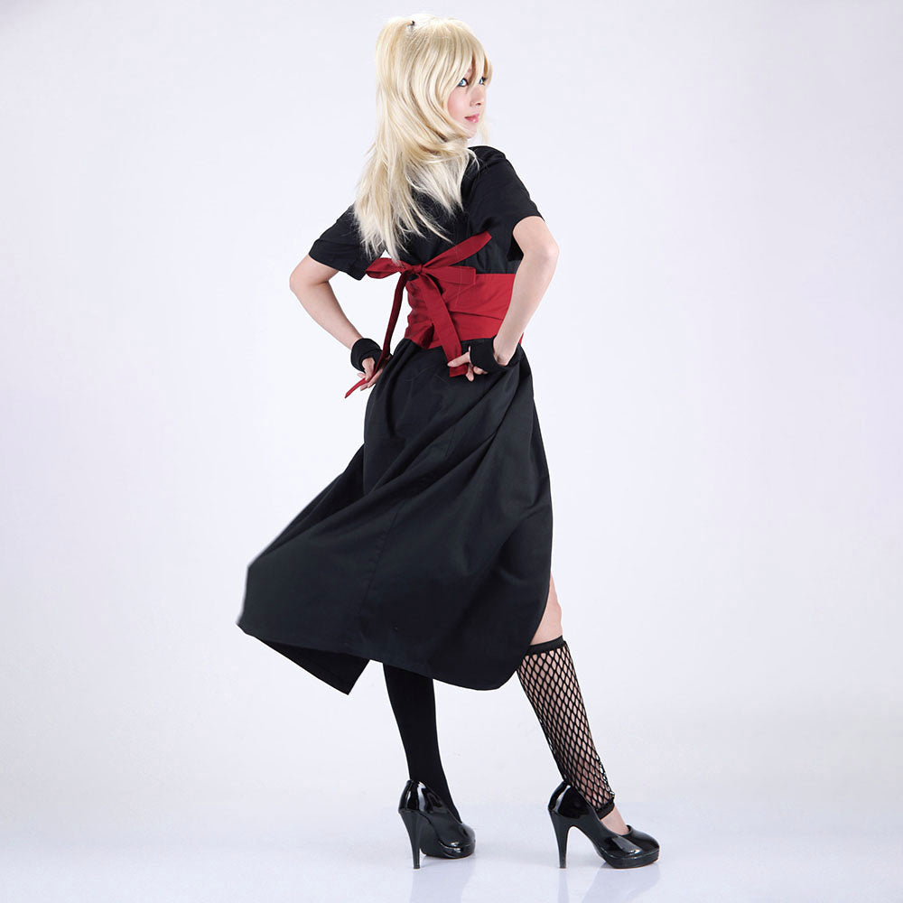 Anime Sand Village Giant Fan Master Girl Cosplay Cosutme Black Outfit for Women Kids product image 3