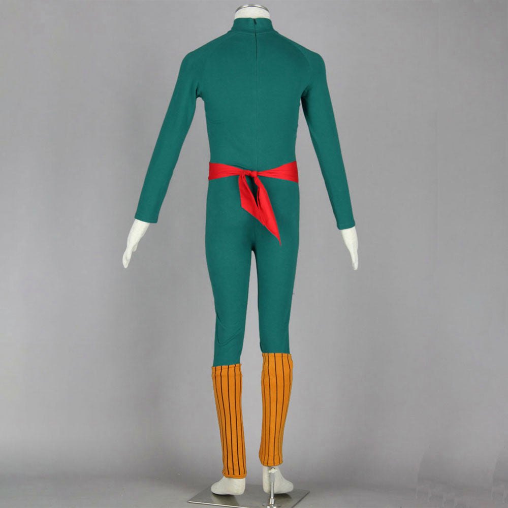 Anime Thick Eyebrows Taijutsu Ninja Cosplay Costume Green Jumpsuit Outfit for Men Kids product image 8