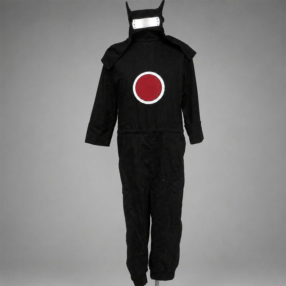 Anime Sand Village Puppet Ninja Cosplay Costume Black Hooded Jumpsuit Outfit Men Kids product image 2