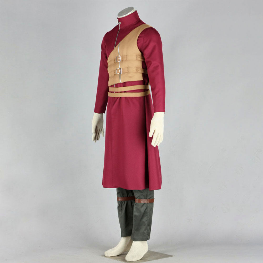 Anime Desert Village Sand Control Ninja Cosplay Red Costume Outfit for Men Kids product image 10