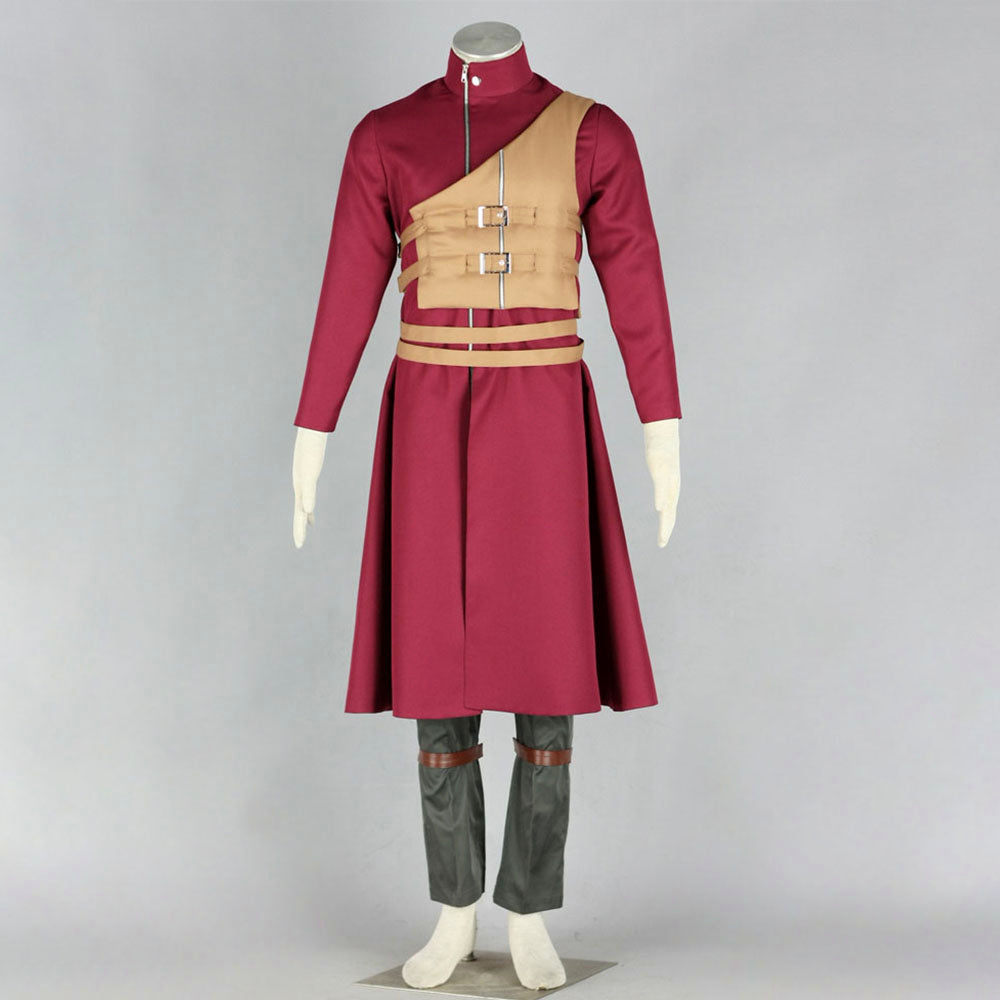 Anime Desert Village Sand Control Ninja Cosplay Red Costume Outfit for Men Kids product image 11