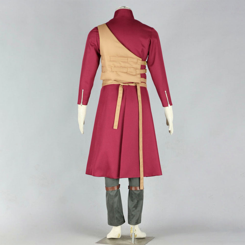 Anime Desert Village Sand Control Ninja Cosplay Red Costume Outfit for Men Kids product image 8