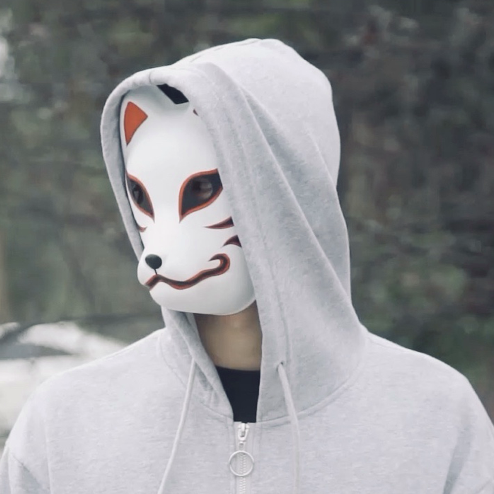 Anime Copy Ninja Black Ops Style Cosplay Costume with Fox Mask for Men Kids product image 8