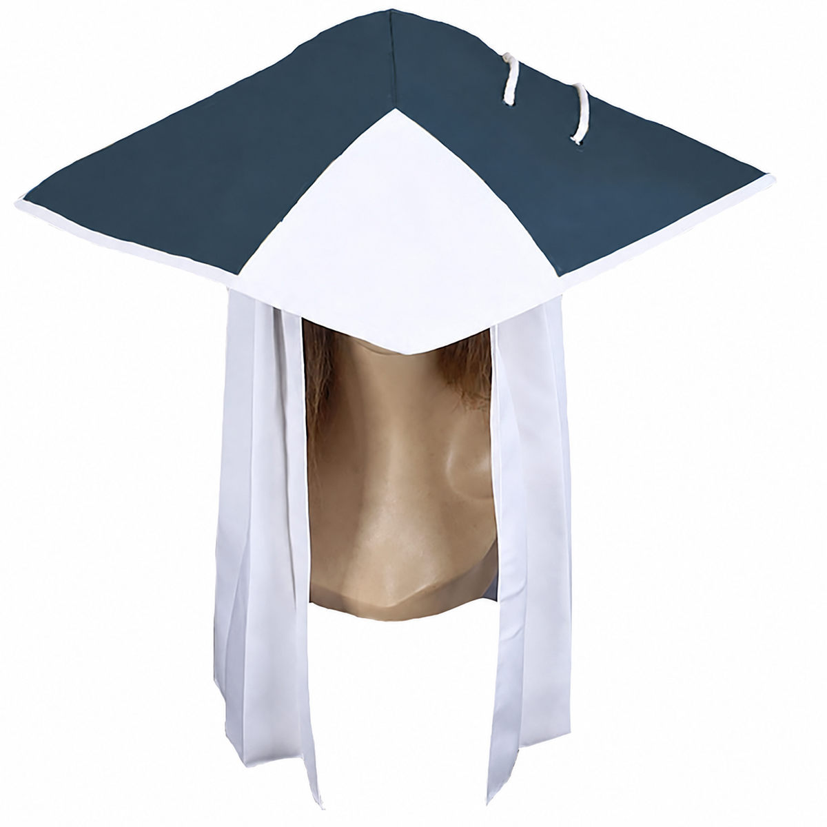 Anime Water Village Leader Cosplay Costume Blue Dress with Leader Hat for Women Kids product image 3
