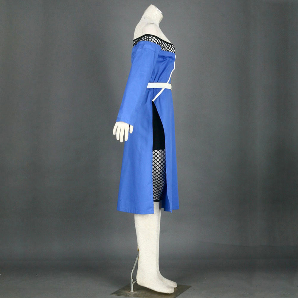 Anime Water Village Leader Cosplay Costume Blue Dress with Leader Hat for Women Kids product image 8