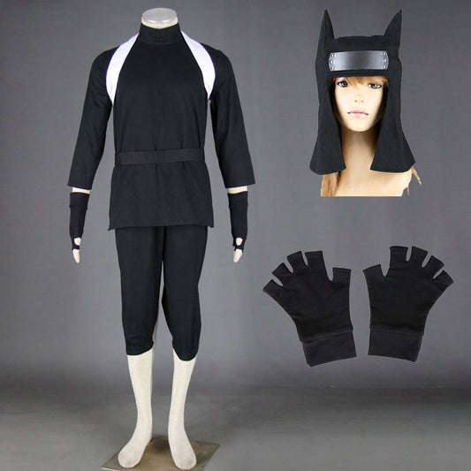 Anime Sand Village Puppet Maskter Ninja Cosplay Costume with Hat for Men Kids product image 2