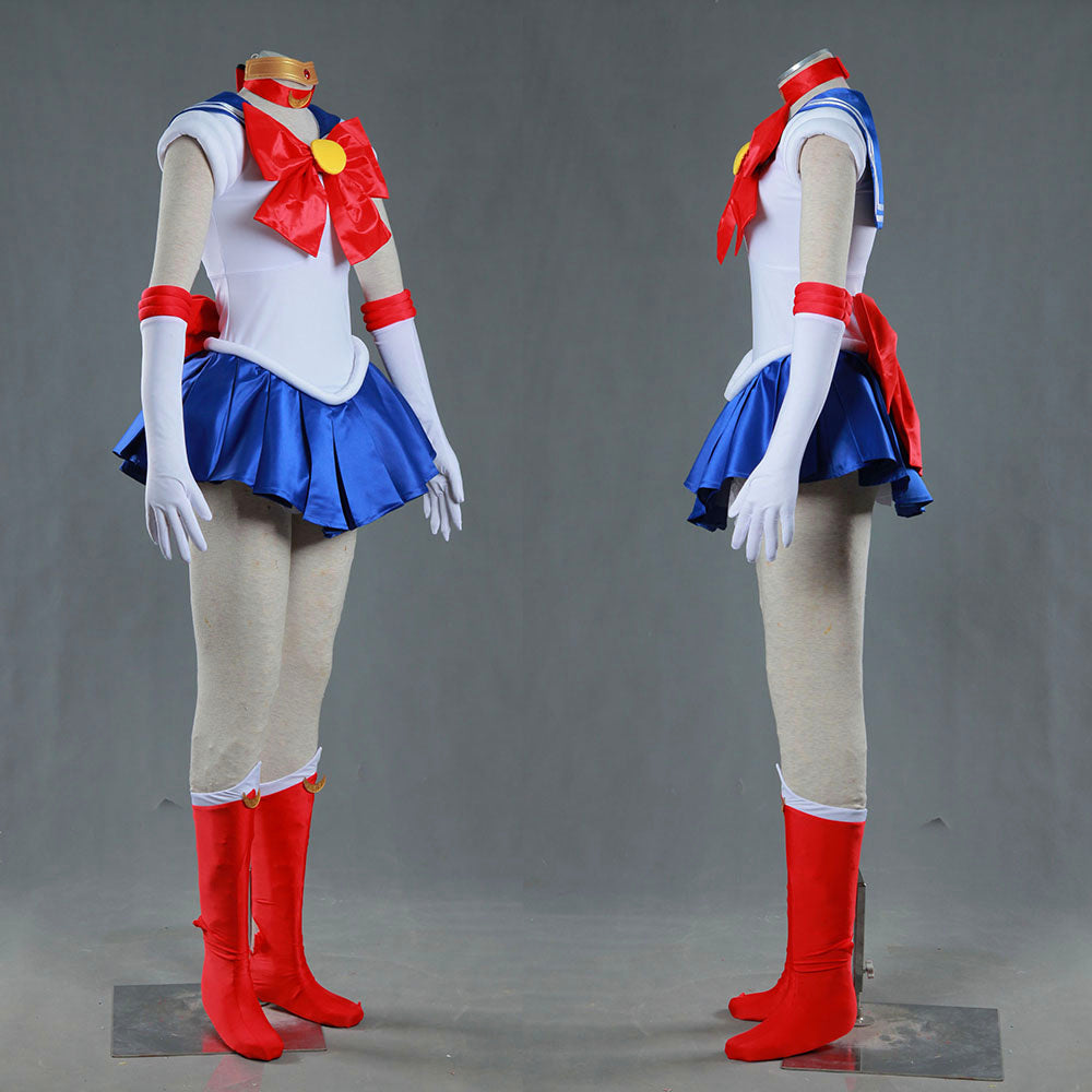 Anime Sailor Moon Tsukino Usagi Sailor moon Fighting Cosplay Costume with Accessories for Women Kids product image 6