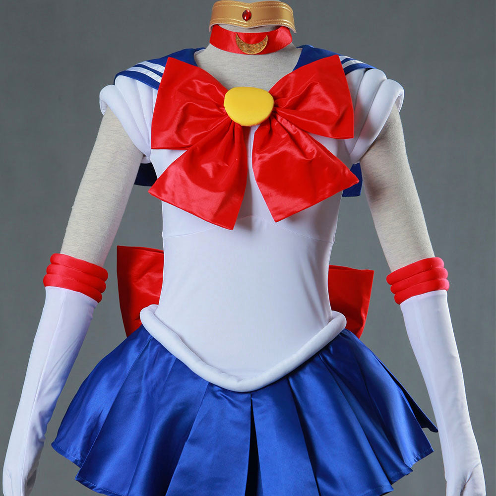 Anime Sailor Moon Tsukino Usagi Sailor moon Fighting Cosplay Costume with Accessories for Women Kids product image 9