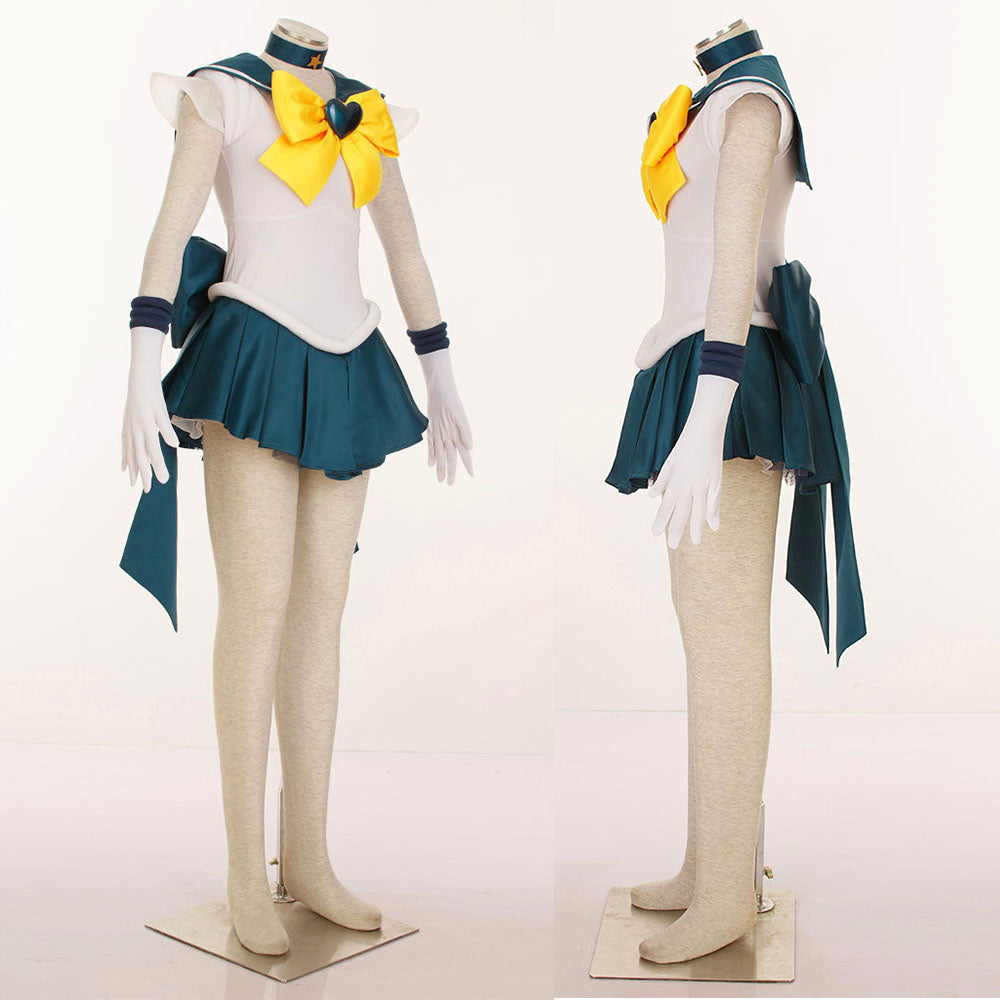 Anime Sailor Moon Tenou Haruka Sailor Uranus Fighting Deluxe Cosplay Costume for Women Kids product image 10