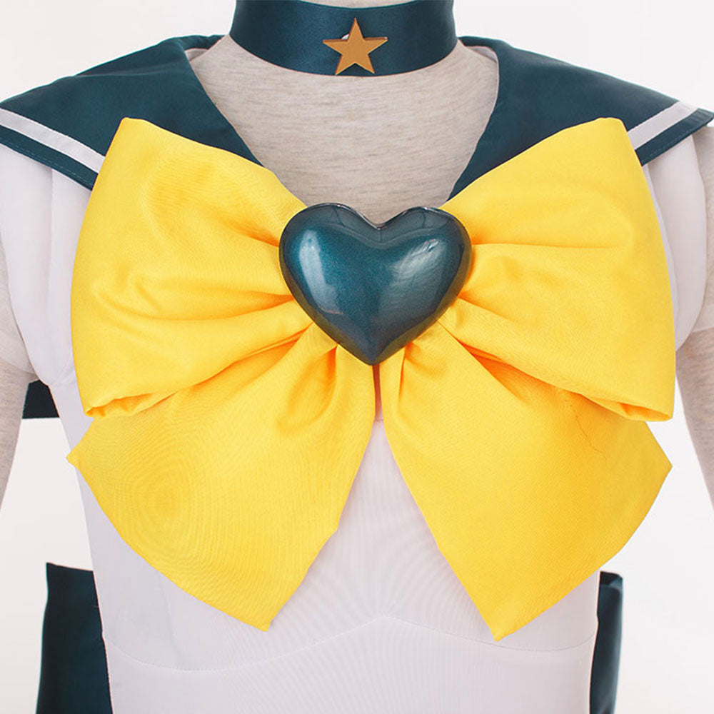 Anime Sailor Moon Tenou Haruka Sailor Uranus Fighting Deluxe Cosplay Costume for Women Kids product image 4