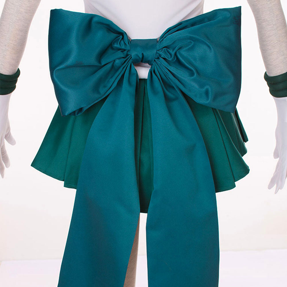 Anime Sailor Moon Kaiou Michiru Sailor neptune Fighting Deluxe Cosplay Costume for Women Kids product image 3