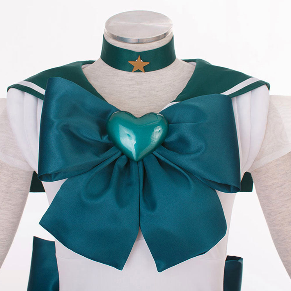 Anime Sailor Moon Kaiou Michiru Sailor neptune Fighting Deluxe Cosplay Costume for Women Kids product image 5