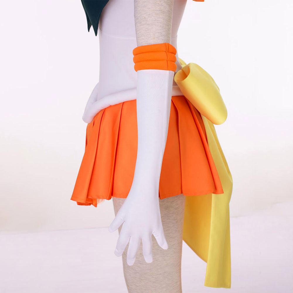 Anime Sailor Moon Aino Minago Sailor Venus Fighting Deluxe Cosplay Costume for Women Kids product image 2