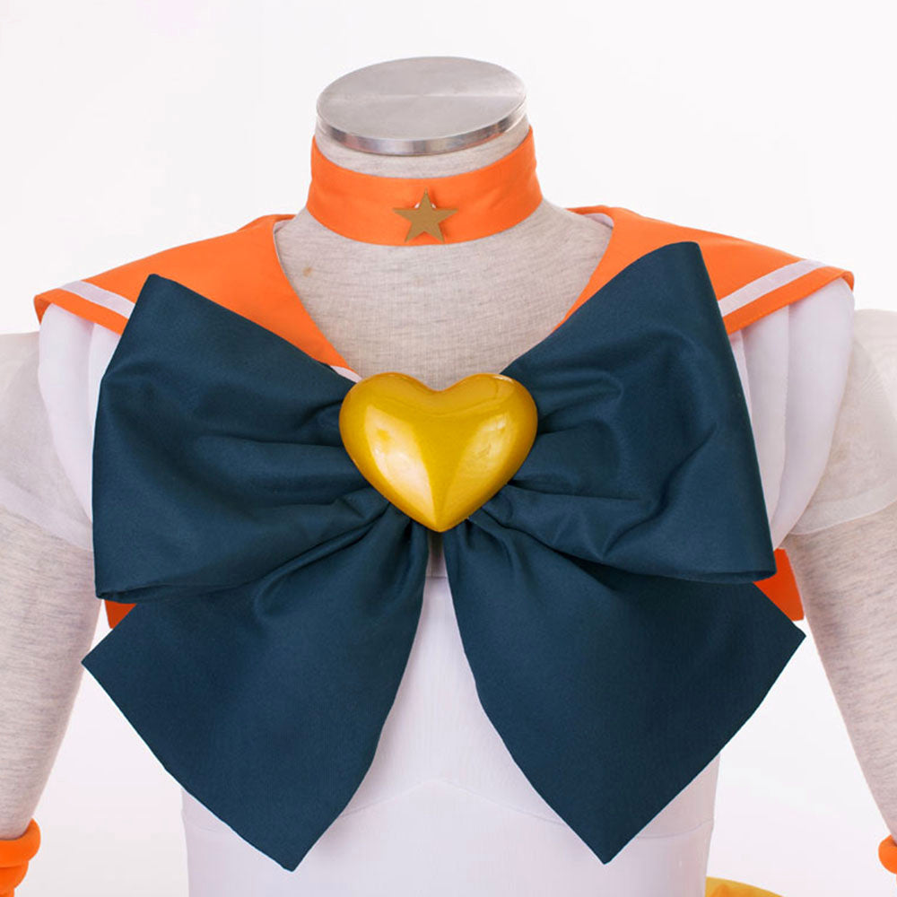 Anime Sailor Moon Aino Minago Sailor Venus Fighting Deluxe Cosplay Costume for Women Kids product image 5