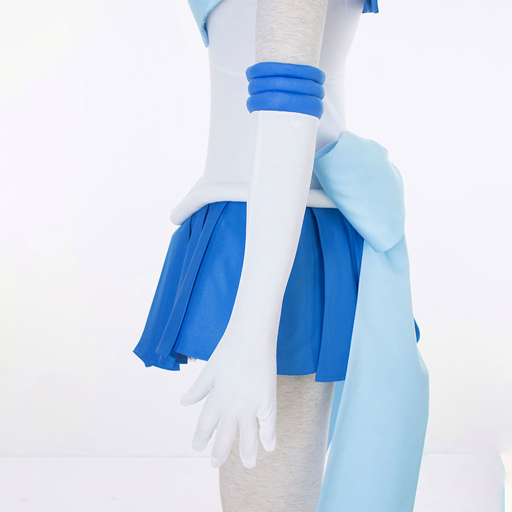 Anime Sailor Moon Mizuno Ami Sailor Mercury Fighting Deluxe Cosplay Costume for Women Kids product image 2