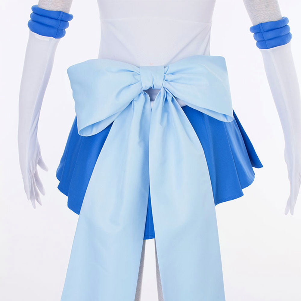Anime Sailor Moon Mizuno Ami Sailor Mercury Fighting Deluxe Cosplay Costume for Women Kids product image 3