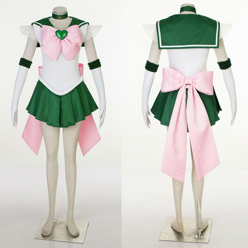 Anime Sailor Moon Kino Makoto Sailor Jupiter Fighting Deluxe Cosplay Costume for Women Kids product image 10