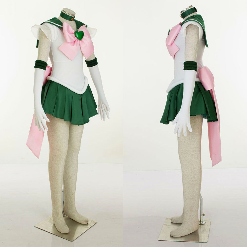 Anime Sailor Moon Kino Makoto Sailor Jupiter Fighting Deluxe Cosplay Costume for Women Kids product image 11
