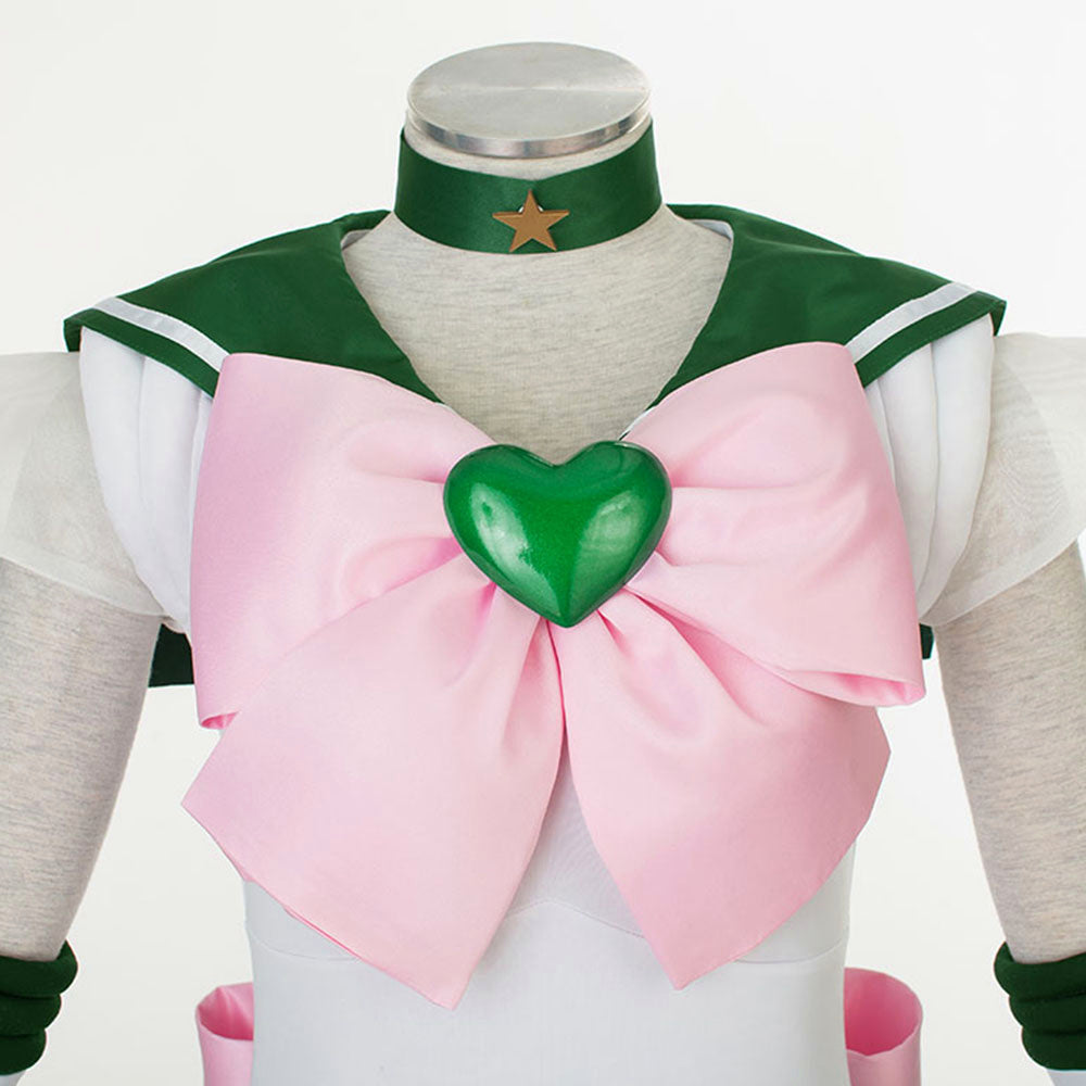Anime Sailor Moon Kino Makoto Sailor Jupiter Fighting Deluxe Cosplay Costume for Women Kids product image 4
