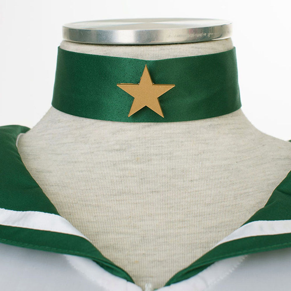Anime Sailor Moon Kino Makoto Sailor Jupiter Fighting Deluxe Cosplay Costume for Women Kids product image 6