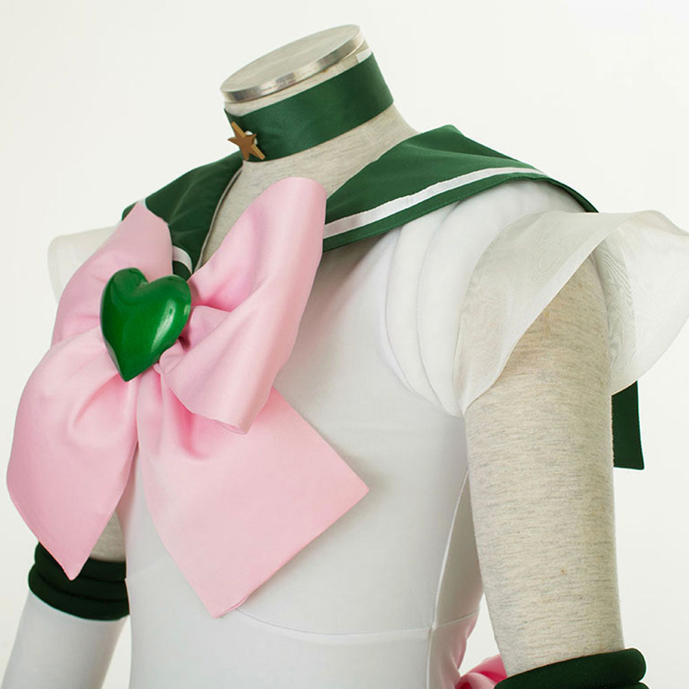 Anime Sailor Moon Kino Makoto Sailor Jupiter Fighting Deluxe Cosplay Costume for Women Kids product image 9