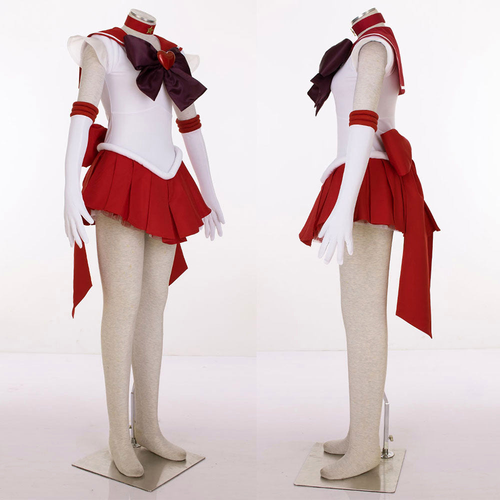 Anime Sailor Moon Heino Rei Sailor Mars Fighting Deluxe Cosplay Costume for Women Kids product image 10