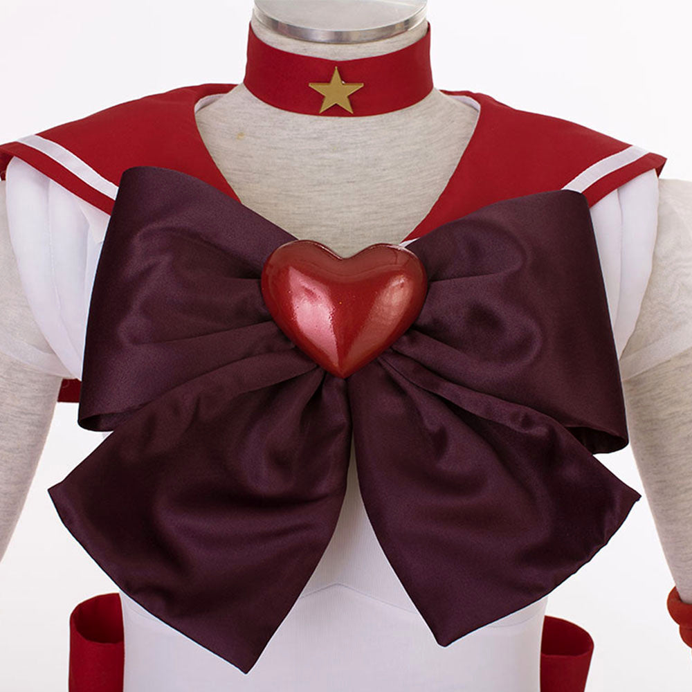 Anime Sailor Moon Heino Rei Sailor Mars Fighting Deluxe Cosplay Costume for Women Kids product image 4