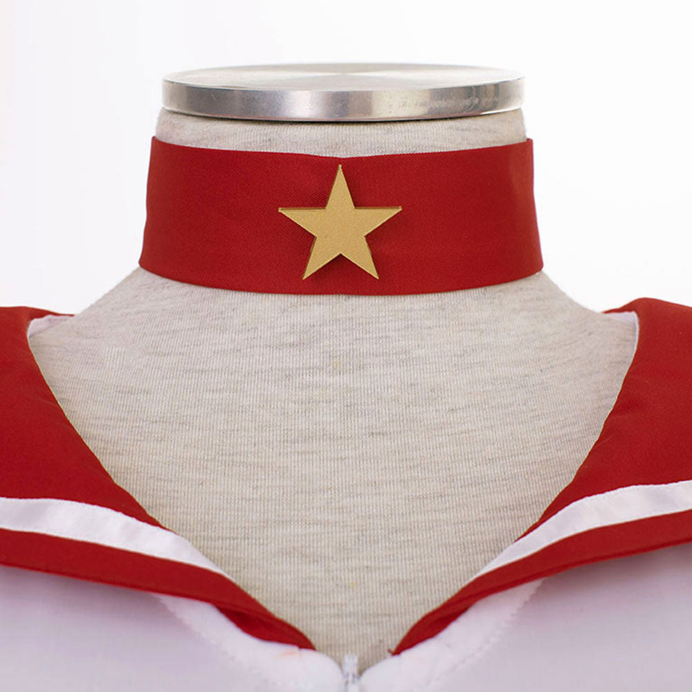 Anime Sailor Moon Heino Rei Sailor Mars Fighting Deluxe Cosplay Costume for Women Kids product image 5