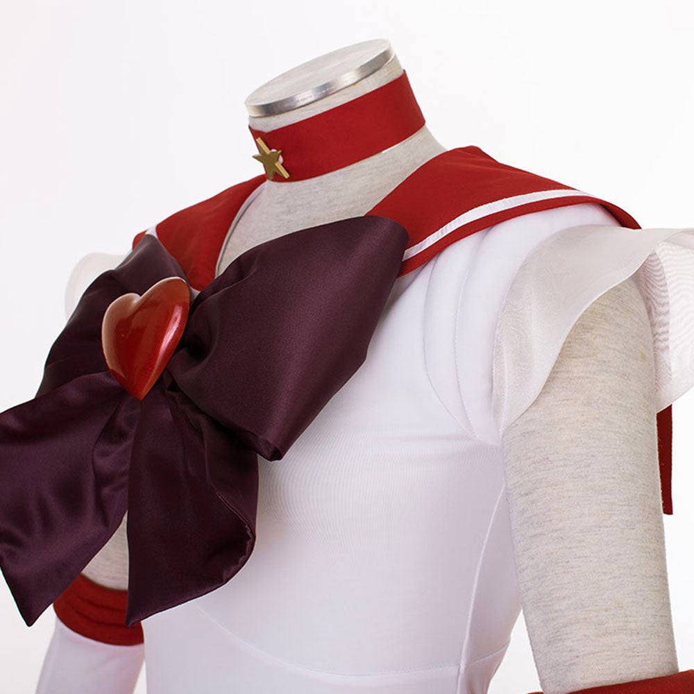 Anime Sailor Moon Heino Rei Sailor Mars Fighting Deluxe Cosplay Costume for Women Kids product image 7
