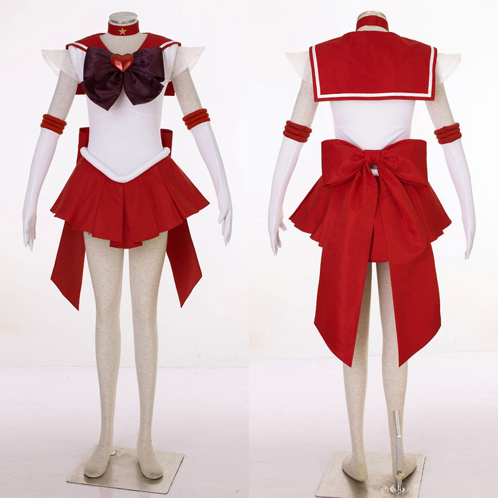 Anime Sailor Moon Heino Rei Sailor Mars Fighting Deluxe Cosplay Costume for Women Kids product image 9