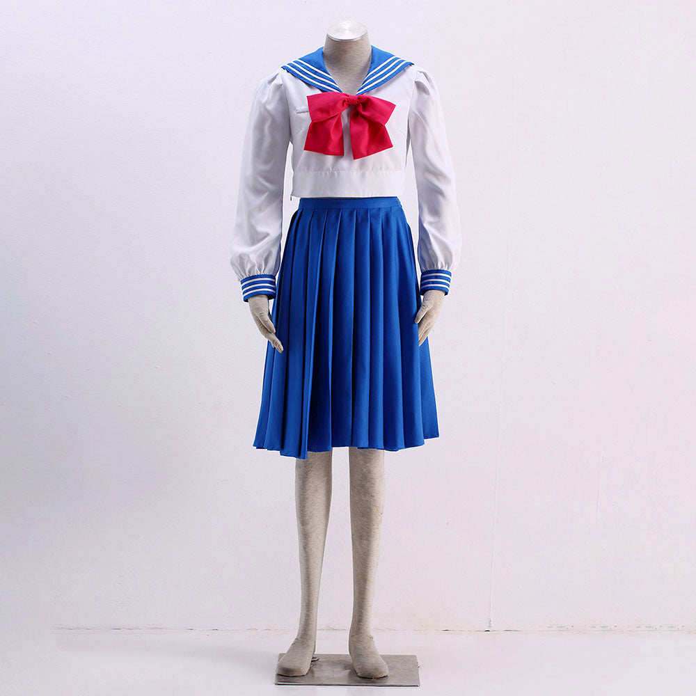 Anime Sailor Moon Mizuno Ami Sailor Mercury Cosplay School Uniform Costume product image 10