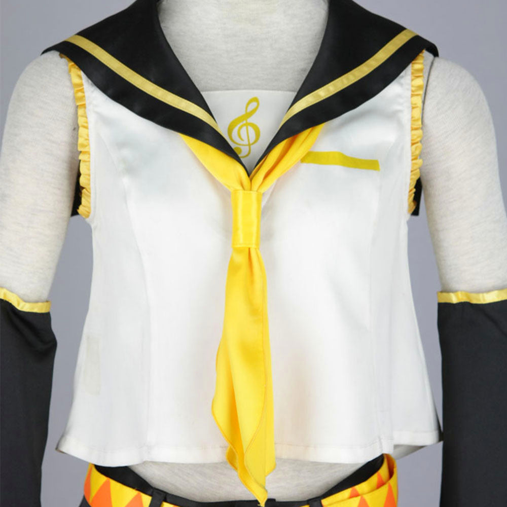 Virtual Popstar Golden Twin Girl Idol Cosplay Costume with Accessories For Women Kids product image 5