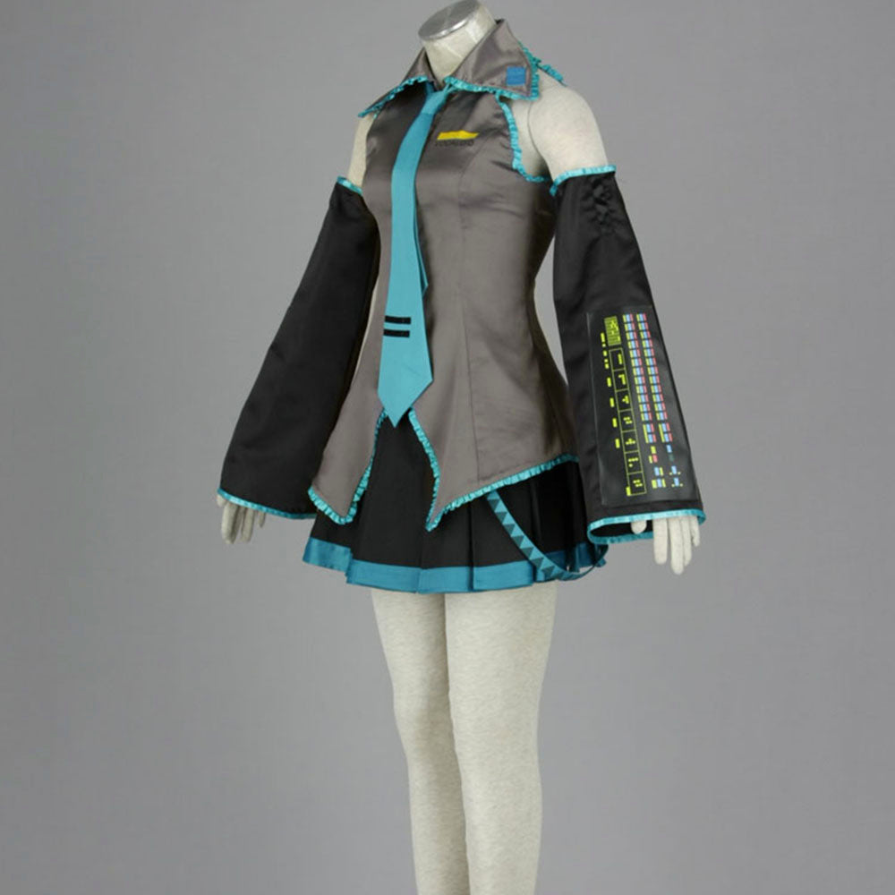Virtual Popstar Cyan Twin-Tailed Diva Cosplay Costume with Accessories For Women Kids product image 8