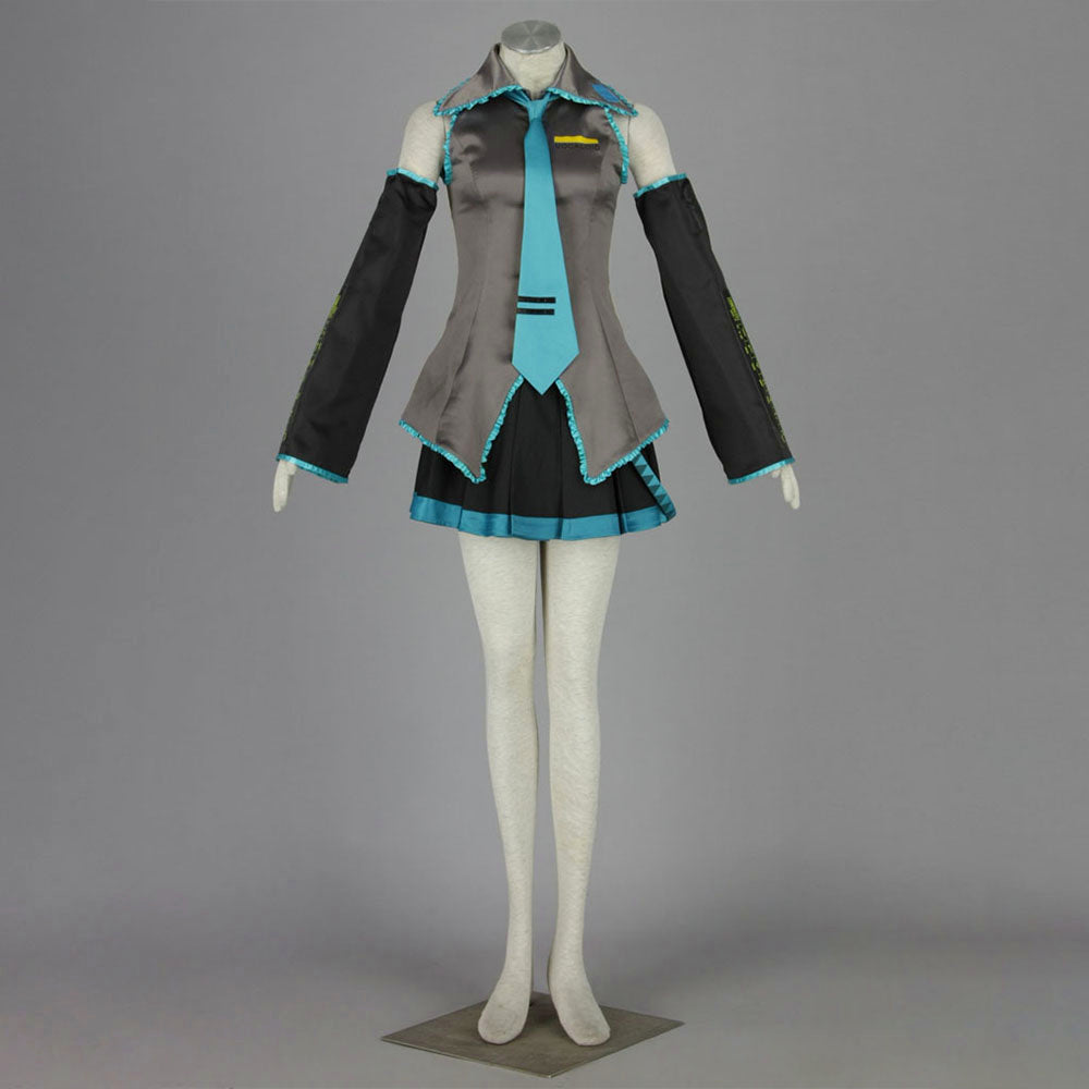Virtual Popstar Cyan Twin-Tailed Diva Cosplay Costume with Accessories For Women Kids product image 9