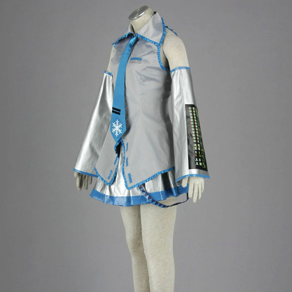 Virtual Popstar Cyan Twin-Tailed Snowy Diva Cosplay Costume with Accessories For Women Kids product image 11