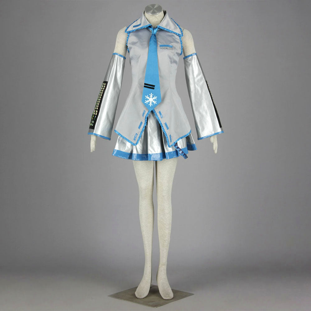 Virtual Popstar Cyan Twin-Tailed Snowy Diva Cosplay Costume with Accessories For Women Kids product image 12