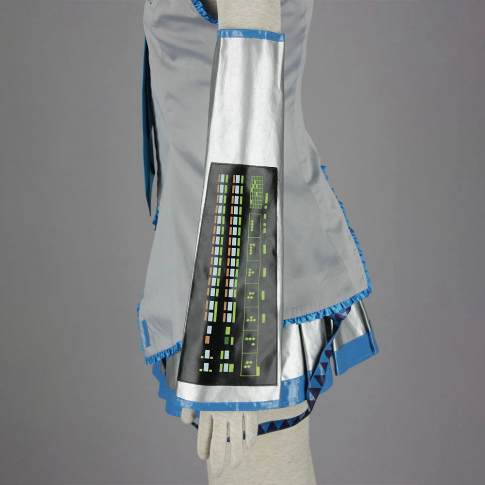 Virtual Popstar Cyan Twin-Tailed Snowy Diva Cosplay Costume with Accessories For Women Kids product image 4