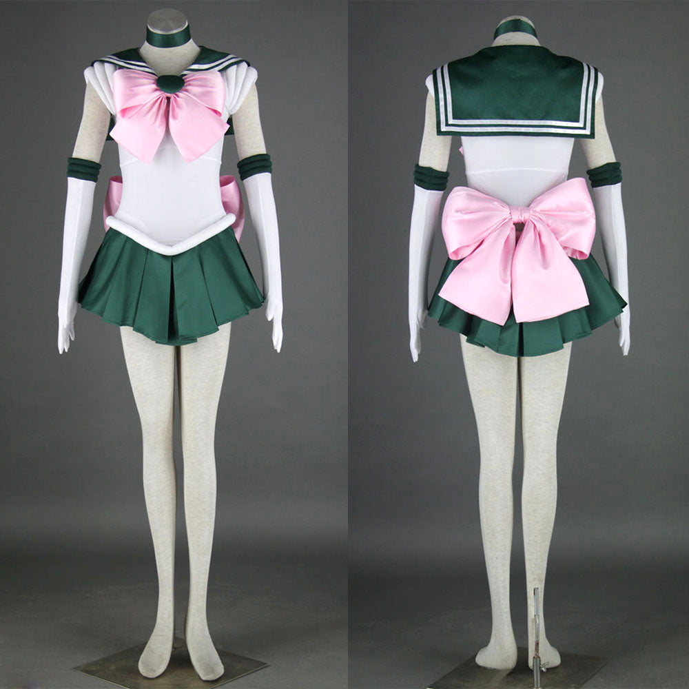 Anime Sailor Moon Kino Makoto Sailor Jupiter Fighting Cosplay Costume with Accessories for Women Kids product image 6