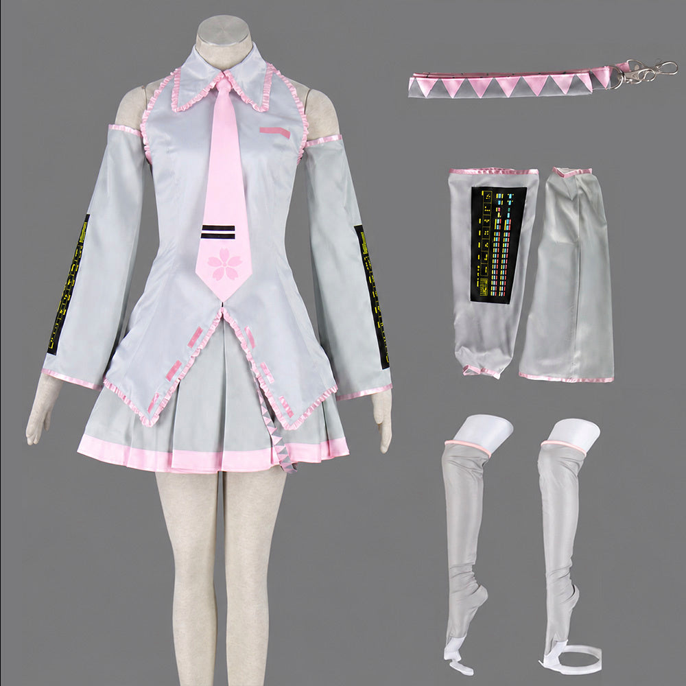 Virtual Popstar Cyan Twin-Tailed Spring Diva Cosplay Costume with Accessories For Women Kids product image 1
