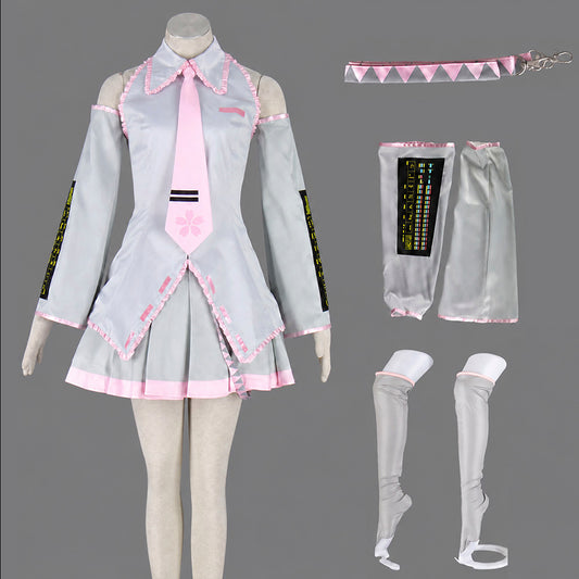 Virtual Popstar Cyan Twin-Tailed Spring Diva Cosplay Costume with Accessories For Women Kids product image 1