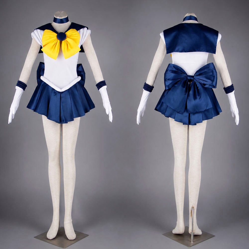 Anime Sailor Moon Tenou Haruka Sailor Uranus Fighting Cosplay Costume with Accessories for Women Kids product image 2