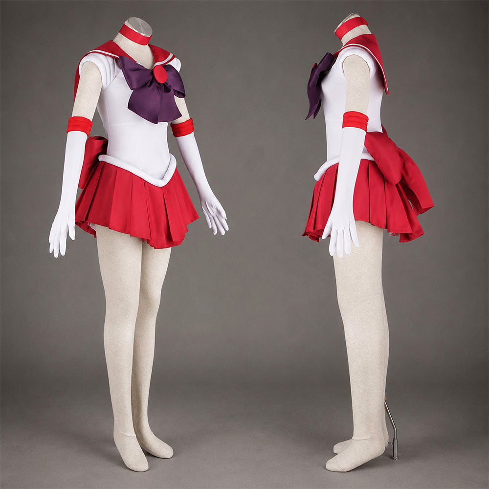 Anime Sailor Moon Heino Rei Sailor Mars Fighting Cosplay Costume with Accessories for Women Kids product image 2