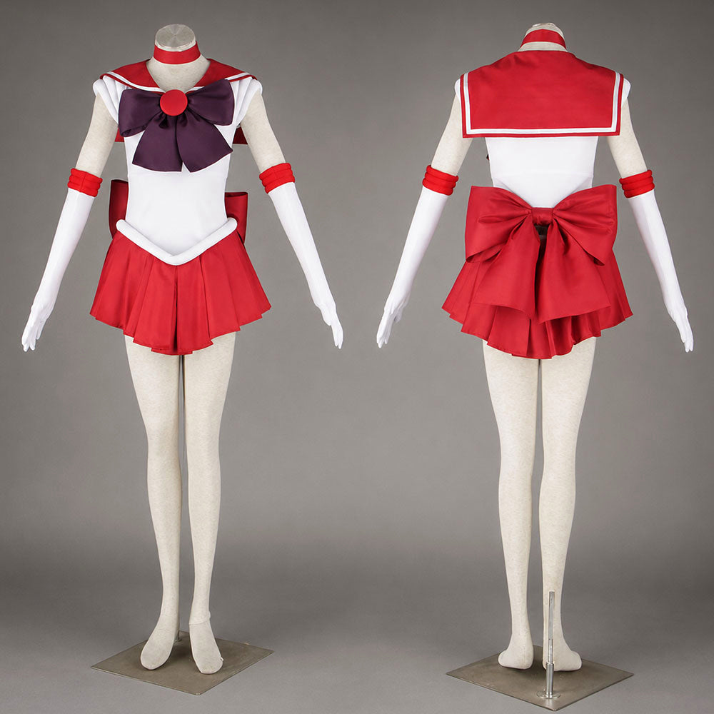 Anime Sailor Moon Heino Rei Sailor Mars Fighting Cosplay Costume with Accessories for Women Kids product image 4