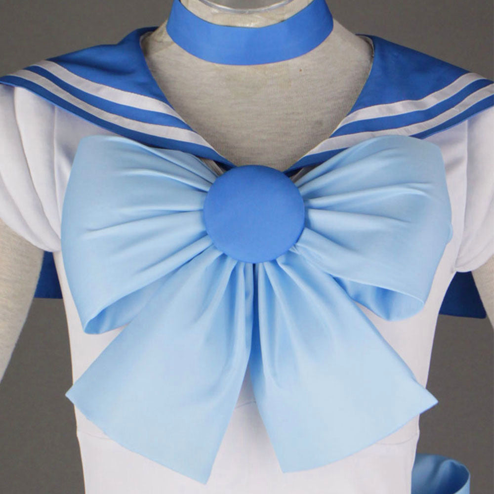 Anime Sailor Moon Mizuno Ami Sailor Mercury Fighting Cosplay Costume with Accessories for Women Kids product image 4