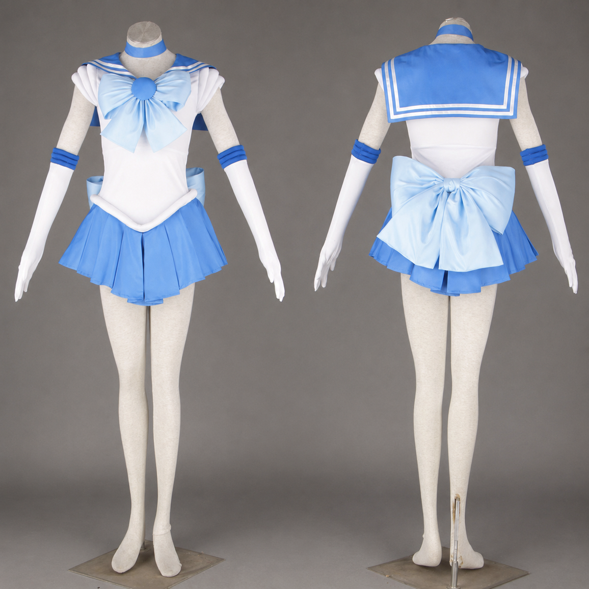Anime Sailor Moon Mizuno Ami Sailor Mercury Fighting Cosplay Costume with Accessories for Women Kids product image 8